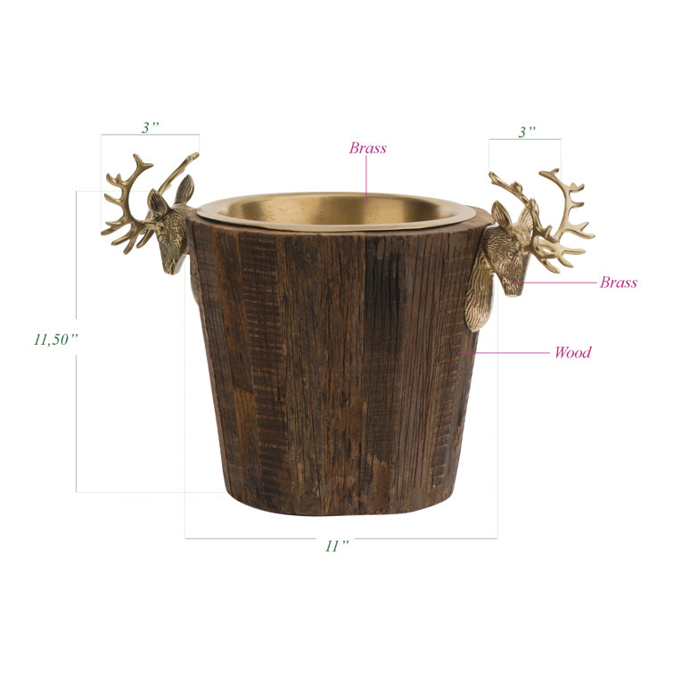 Loon Peak® Justice Brass Wine Bucket Wayfair